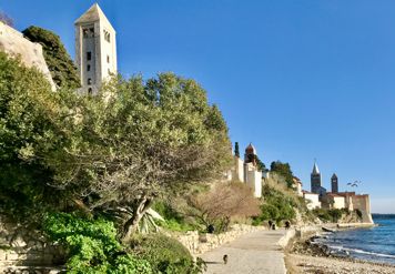 beach Banova vila, old town Rab